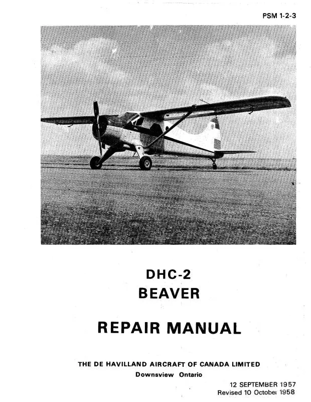 Dehavilland Dhc-2 Beaver 1958 Structural Repair (Psm-1-2-3) 1