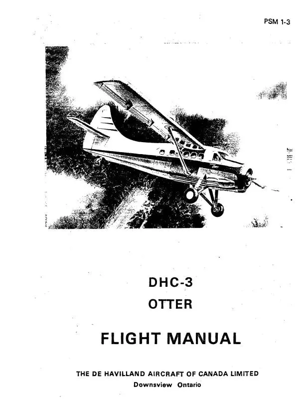 Dehavilland Dhc-3 Otter 1966 Flight Manual (Psm-1-3) 1