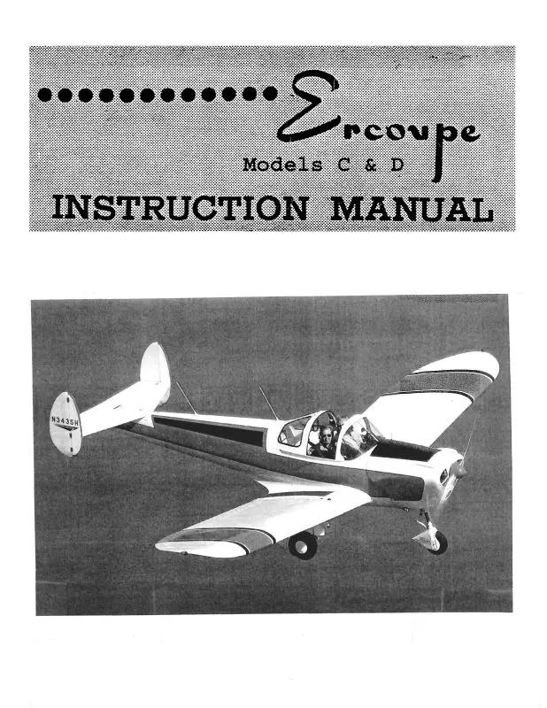 Ercoupe 415C Instruction Manual (Er415c-In) 1