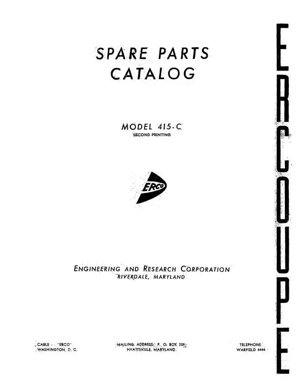Ercoupe 415C Parts Manual (Er415c) 1