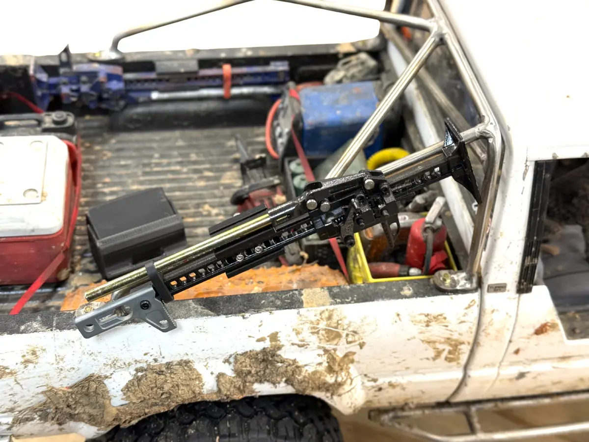 Rccs Rc4wd 1/10 Hi-Lift Jack 3/16 Bar Clamp 3D Printed Mount 1