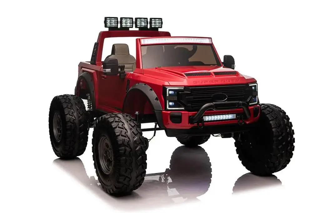 2025 Ultimate Luxury Off-Road Lifted 2 Seaters 24V Licensed Ford Super Duty F450 Electric Kids' Ride On Car With Remote Control 1