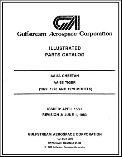 Grumman Aa-5Acheetahaa-5Btiger 1977-79 Illustrated Parts Catalog (7743) 1