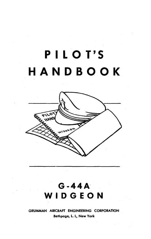Grumman G-44A Widgeon Pilot's Operating Handbook (Grg44a-Poh-C) 1