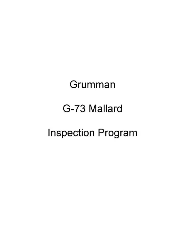 Grumman G-73 Mallard 100 Hour Inspection (Grg73-81-Insp-C) 1