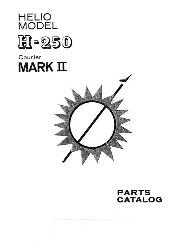 Helio Aircraft Corporation H-250 1965 Courier Mark Ii Parts Catalog (Heh250-65-P-C) 1