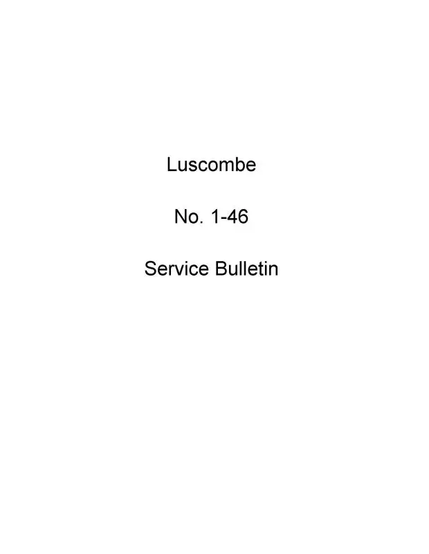 Luscombe Service Bulletin No 1-46 1946 Service Letters & Bulletins (Jan-46) 1
