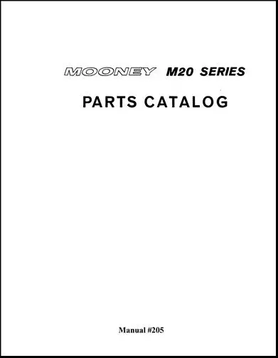 Mooney M20 Series Parts Catalog 1968 &  On (205) 1