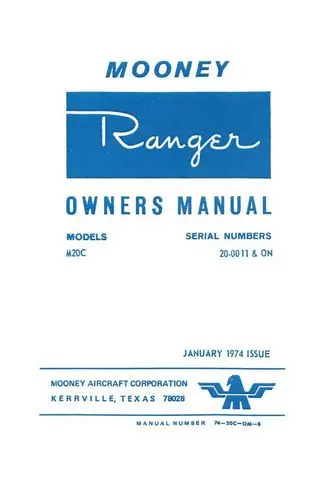 Mooney M20c Ranger 1974 Owner's Manual (74-20C-0M-B) 1
