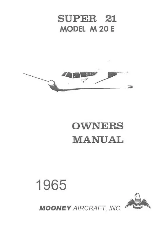 Mooney M20e Super 21 1965 Owners Manual (1193) 1