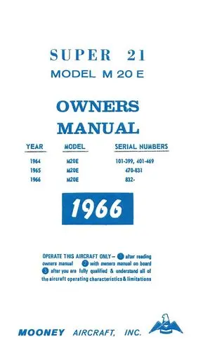 Mooney M20e Super 21 Owner's Manual (Mom20e-O-C) 1