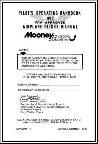 Mooney M20j 1979-1980 Pilot's Operating Handbook (1223) 1