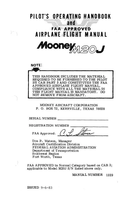 Mooney M20j Pilot's Operating Handbook (1229) 1