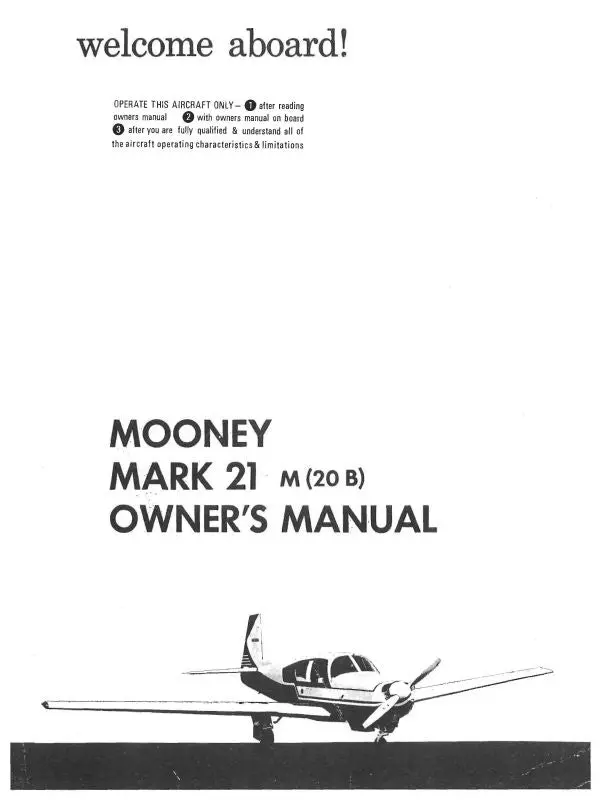 Mooney Mark 21 M20b Owner's Manual (Mom20b-O-C) 1