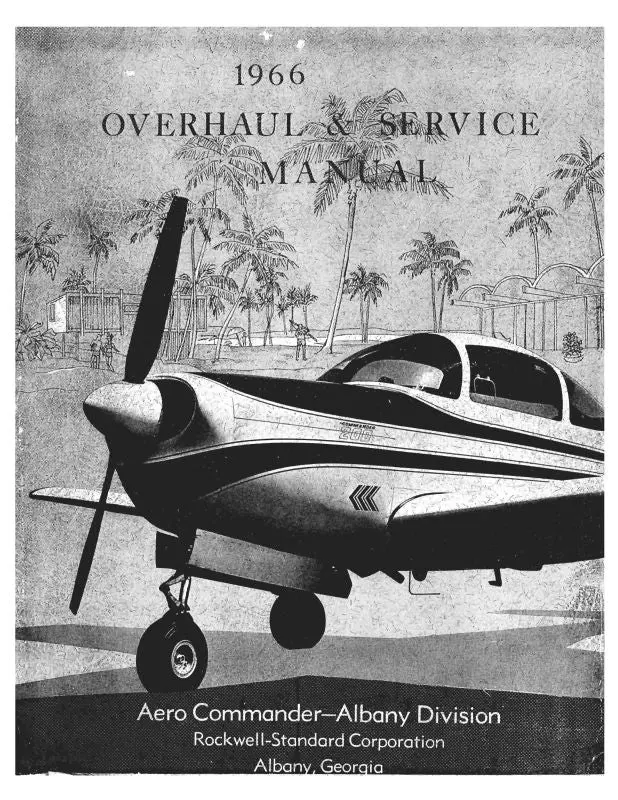Meyers Aircraft Company Model 200 1966 Overhaul & Maintenance Manual (Me200-66-Ohm-C) 1