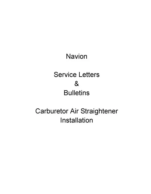 Navion  1947 Service Letters, Bulletins (No.-12) 1