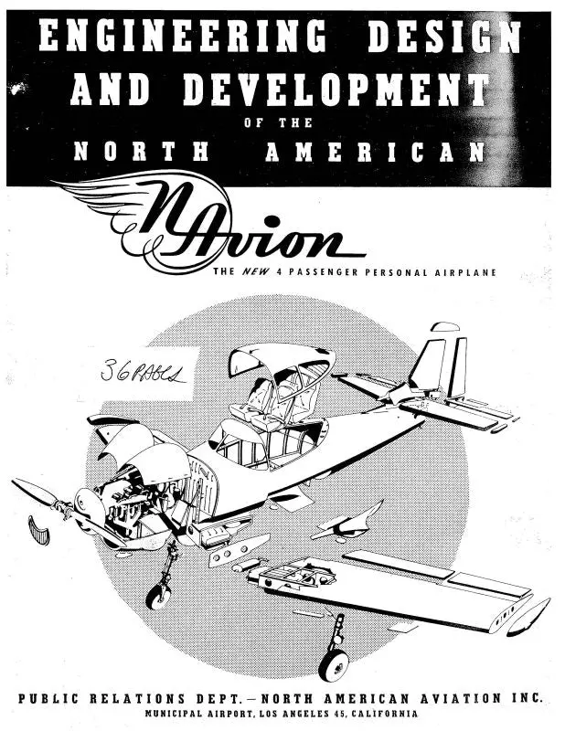 Navion 4 Passenger Personal Airplane Engineering Design And Development Of Navion (Nvnavion-Edd-C) 1