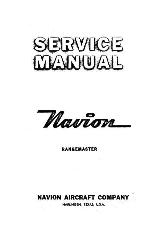 Navion  Rangemaster Maintenance Manual (Nvrangemas-M-C) 1