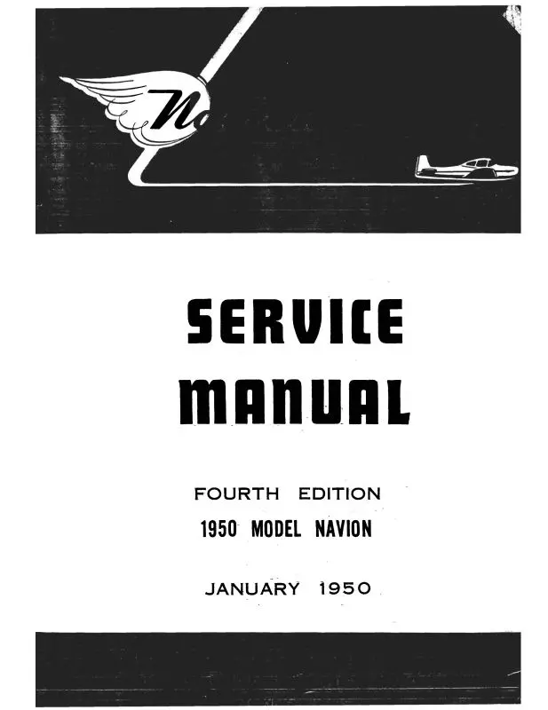 Navion  1950 Maintenance Manual (Nvservice-50-Mc) 1
