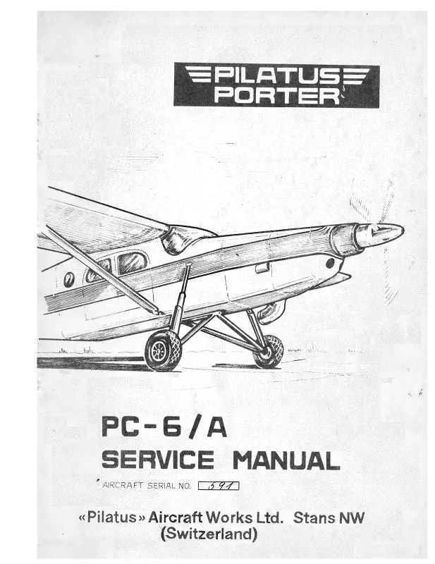 Pilatus Pc-6-A Maintenance Manual (Plpc6a-M-C) 1