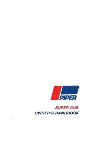 Piper Pa18-150 Super Cub Owner's Manual (761-822) 1