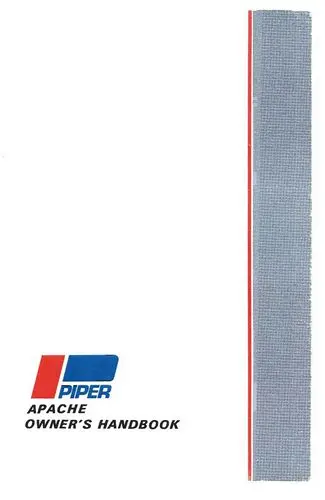 Piper Pa23 & Pa23-160 Apache 1957-58 Owner's Manual (752-455) 1