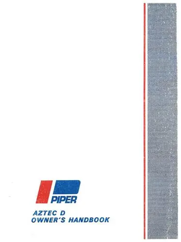 Piper Pa23-250 Aztec D 1968-69 Owner's Manual (753-772) 1