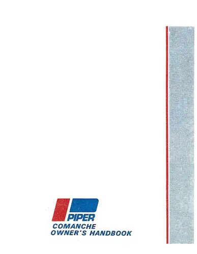 Piper Pa24-180, 250 Comanche 1962-64 Owner's Manual (753-597) 1