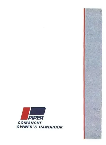 Piper Pa24-180,250 Comanche 1958 Owner's Manual (752-467) 1