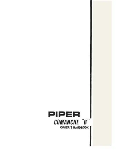 Piper Pa24-260 B Comanche 1966-69 Owner's Manual (753-696) 1