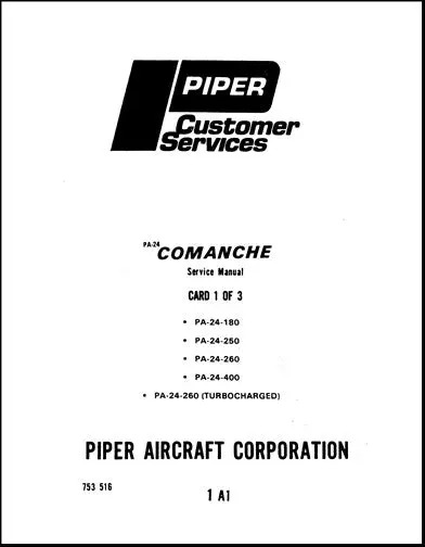 Piper Pa24-180-250-260-400-260Tc Com Maintenance Manual (753-516) 1