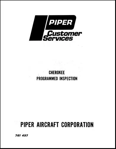 Piper Pa28r-180,200,32R300inspection Programmed Inspection (761-497) 1