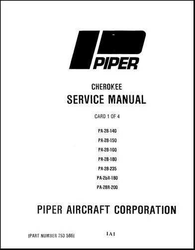 Piper Pa28 Series Maintenance Manual (753-586) 1