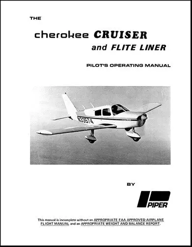 Piper Pa28-140  Cherokee Cruiser Pilot Information Manual 1974-76 (761-555) 1