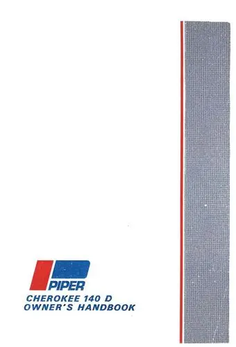 Piper Pa28-140D Cherokee 1971 Owner's Manual (761-459) 1