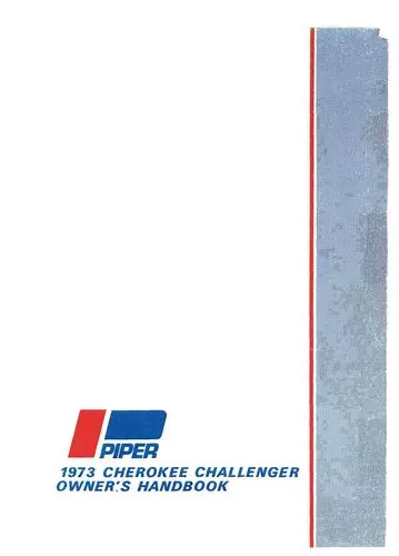 Piper Pa28-180 Cherokee 1973 Owner's Manual (761-513) 1