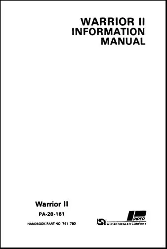 Piper Pa28-161 Warrior Ii 1983-94 Pilot's Information Manual (761-780) 1