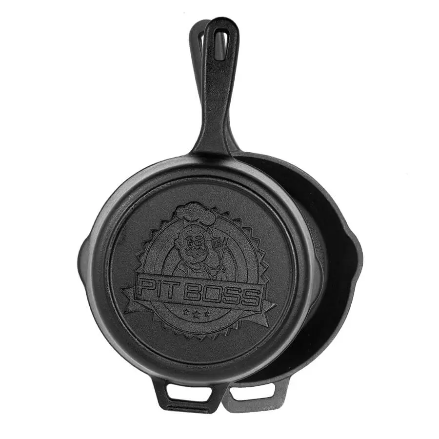 14In Cast Iron Deep Skillet With Lid 1