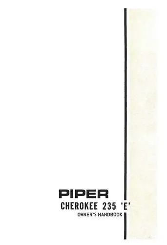 Piper Pa-28-235E 1971 Owner's Manual (761-463) 1
