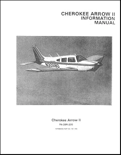 Piper Pa28r-200 Arrow Ii 1972-73 Pilot's Information Manual (761-493) 1