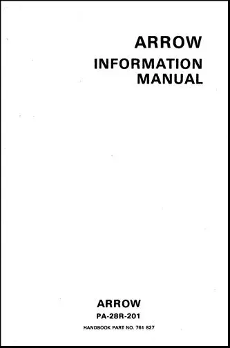 Piper Pa28r-201 Arrow 1988-1994 Pilot's Information Manual (761-827) 1
