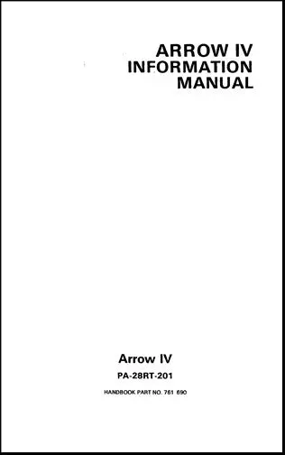 Piper Pa-28Rt-201 Arrow Iv 1979 Pilot's Information Manual (761-690) 1