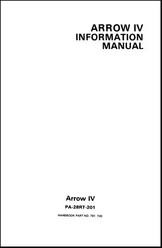Piper Pa28rt-201 Arrow Iv 1980 & Up Pilot's Information Manual (761-730) 1