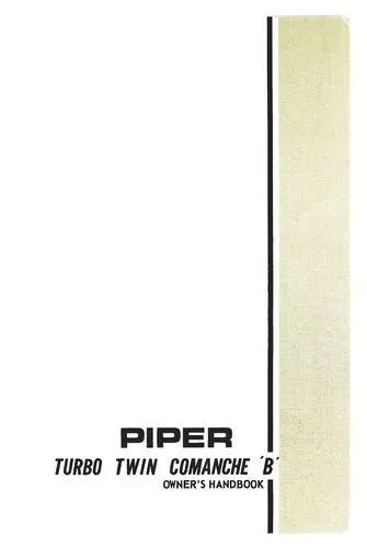 Piper Pa30b Turbo 1965-1968 Owner's Manual (761-452) 1