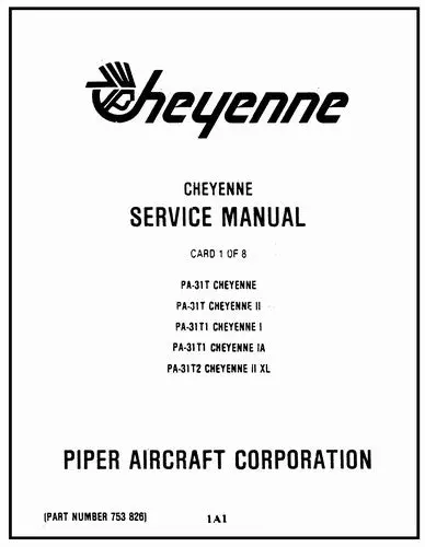 Piper Pa31t,Tia, Ti, T2  Cheyenne Maintenance Manual (753-826) 1