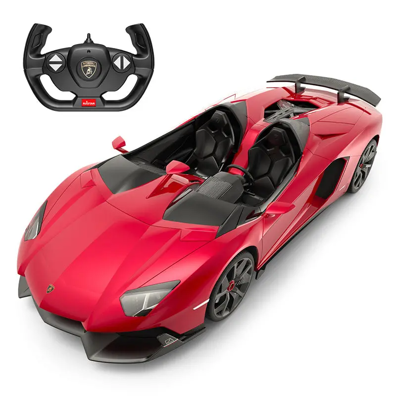 Lamborghini Aventador J Rc Car 1/14 Scale Licensed Remote Control Toy Car With Working Lights By Rastar 1