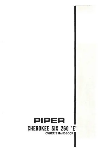 Piper Pa32-260  1972 Owner's Manual (761-494) 1