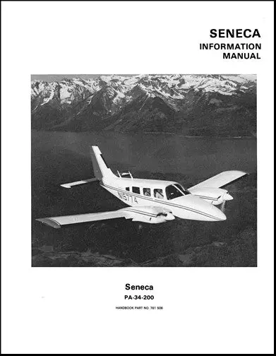 Piper Pa34-200 Seneca Pilot's Information Manual 761-506 (761-506) 1