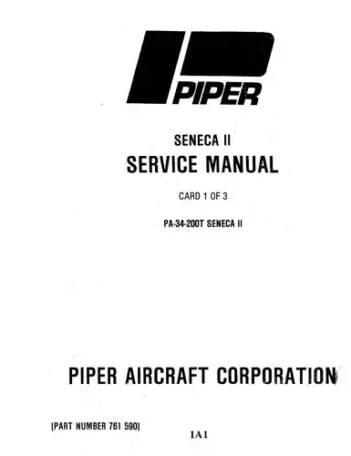 Piper Pa34-200T Seneca Ii Maintenance Manual (761-590) 1