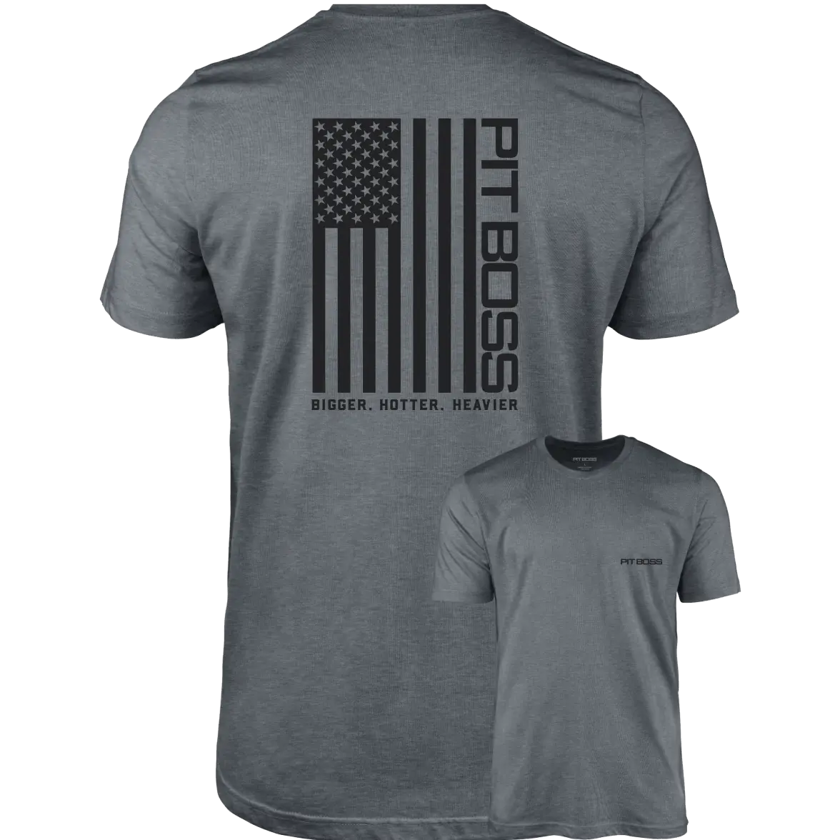 Vertical Flag Men’S T-Shirt - Titanium Heather Gray 1